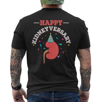 Happy Kidneyversary Pun For A Kidney Transplant Survivor Men's T-shirt Back Print | Mazezy