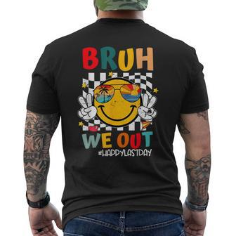 Happy Last Day End Of School Graduation Bruh We Out Men's T-shirt Back Print | Mazezy CA