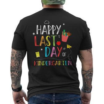 Happy Last Day Of Kindergarten Hello Summer Graduation Men's T-shirt Back Print | Mazezy DE