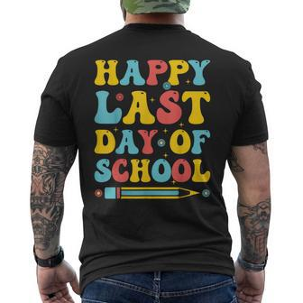 Happy Last Day Of School Summer Vacation Class Dismissed Men's T-shirt Back Print - Monsterry