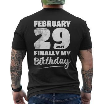 Happy Leap Day My Birthday Leap Year February 29Th Men's T-shirt Back Print - Monsterry DE