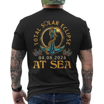 Happy Me You Lover Total Solar Eclipse April 08 2024 At Sea Men's T-shirt Back Print - Seseable
