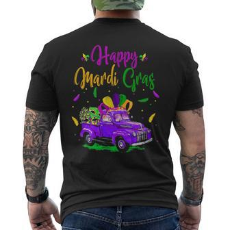 Happy Mardi Gras Truck Trucker Mask Party Costume Mens Back Print T-shirt - Thegiftio UK