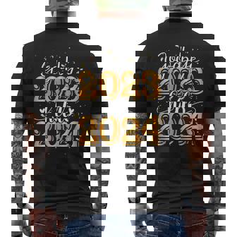 Happy New Year Goodbye 2023 Hello 2024 Men's T-shirt Back Print - Seseable