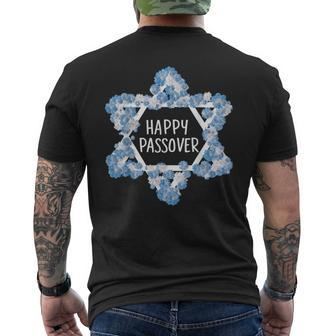 Happy Passover 2024 Star Of David Pesach Jewish Matzo Men's T-shirt Back Print - Monsterry