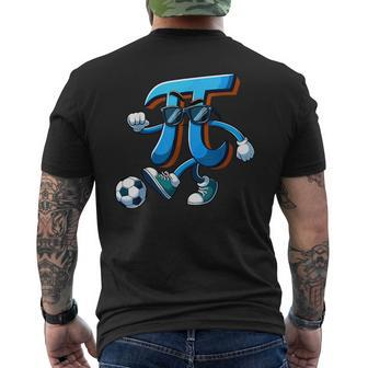 Happy Pi Day Soccer Lovers Pi Symbol Math Teachers Women Men's T-shirt Back Print | Mazezy DE