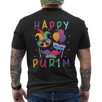 Happy Purim Jewish Purim Costume Men's T-shirt Back Print | Mazezy DE