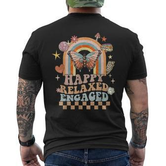 Happy Relaxed Engaged Aba Behavior Analyst Special Education Men's T-shirt Back Print - Monsterry DE