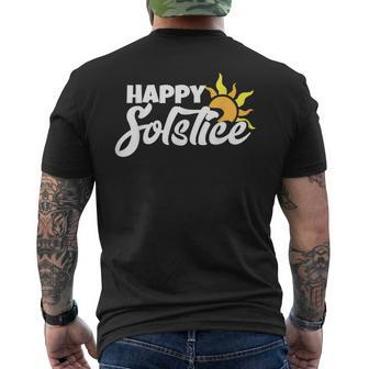 Happy Solstice Winter Solstice Pagan Men's T-shirt Back Print - Monsterry DE