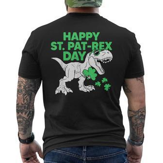 Happy St Pat Rex Day St Patricks Dinosaur Toddler Boys Mens Back Print T-shirt - Thegiftio UK