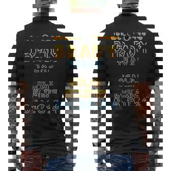 Happy Totality Solar Eclipse 2024 In Brady Texas 04 08 2024 Men's T-shirt Back Print - Thegiftio