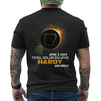 Hardy Arkansas Total Solar Eclipse 2024 Men's T-shirt Back Print | Mazezy