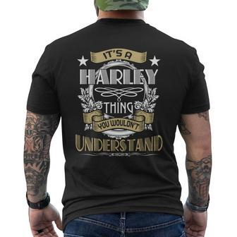 Harley Thing Wouldn't Understand Family Name Mens Back Print T-shirt - Seseable