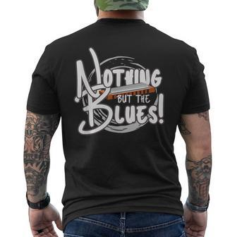 Harmonica Musician Blues Vintage Blues Music Lover Men's T-shirt Back Print - Monsterry CA