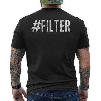 Hashtag Filter & No Filter Nofilter Couple Halloween Costume Mens Back Print T-shirt - Thegiftio UK