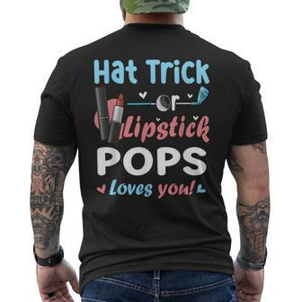 Hat Trick Or Lipstick Pops Loves You Gender Reveal Men's T-shirt Back Print | Mazezy