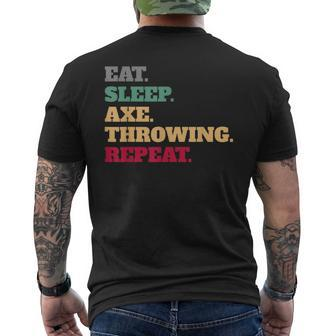 Hatchetman Eat Sleep Axe Throwing Men's T-shirt Back Print - Monsterry UK