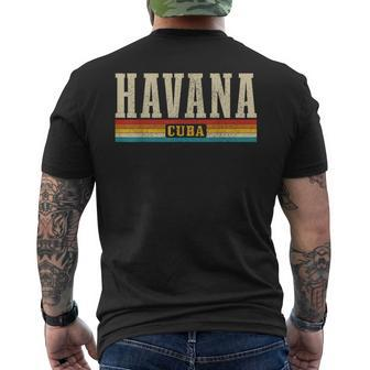 Havana Vintage Cuba Havana Cuba Caribbean Souvenir T-Shirt mit Rückendruck - Seseable