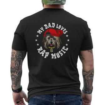 Havanese Dad Rap Music Love Mens Back Print T-shirt | Mazezy