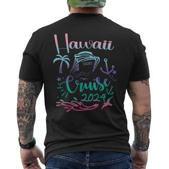 Hawaii Cruise 2024 Family Group Friends Vacation Matching Men's T-shirt Back Print - Monsterry DE