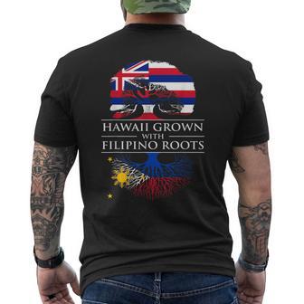 Hawaiian Filipino Hawaii Grown Filipino Roots Heritage Men's T-shirt Back Print - Monsterry