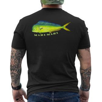 Hawaiian Mahi-Mahi Men's T-shirt Back Print - Monsterry