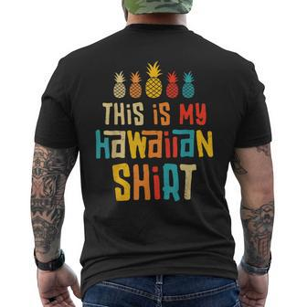 This Is My Hawaiian Tropical Luau Costume Party Hawaii Men's T-shirt Back Print - Monsterry