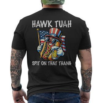 Hawk Tush Spit On That Thang Viral 4Th Of July Wiener Parody Men's T-shirt Back Print - Monsterry UK