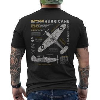 Hawker Hurricane Battle Of Britain Wwii Raf Fighter Plane Men's T-shirt Back Print - Thegiftio UK