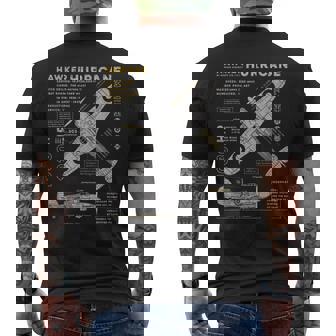 Hawker Hurricane Battle Of Britain Wwii Raf Fighter Plane Men's T-shirt Back Print - Thegiftio