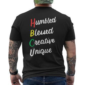 Hbcu African Humbled Blessed Creative Unique Black Pride Men's T-shirt Back Print - Monsterry UK