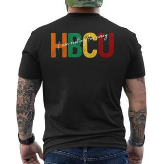 Hbcu Black History Month I'm Rooting For Every Hbcu Grad Men's T-shirt Back Print - Seseable