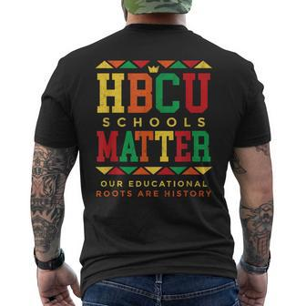 Hbcu Schools Matter Black History African American Student Men's T-shirt Back Print - Monsterry