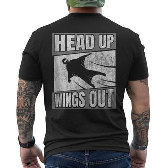Head Up Wings Out Wingsuit Flying Men's T-shirt Back Print - Monsterry