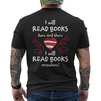 I Heart Books Book Lovers Readers Read More Books Men's T-shirt Back Print | Mazezy