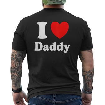 I Heart Daddy I Love Daddy Mens Back Print T-shirt | Mazezy