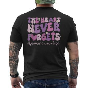 The Heart Never Forgets Dementia Alzheimer's Awareness Men's T-shirt Back Print - Monsterry