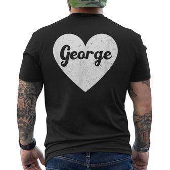 I Heart George First Names And Hearts I Love George Men's T-shirt Back Print - Monsterry DE