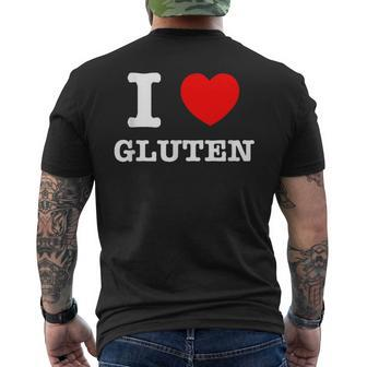 I Heart Gluten I Love Gluten Men's T-shirt Back Print - Monsterry