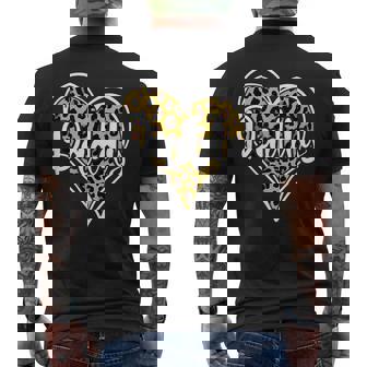 Heart Leopard Daddy Family Matching Father's Day Dad Men Men's T-shirt Back Print - Thegiftio UK