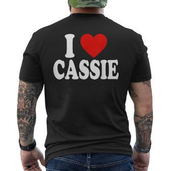 I Heart Love Cassie Men's T-shirt Back Print | Mazezy