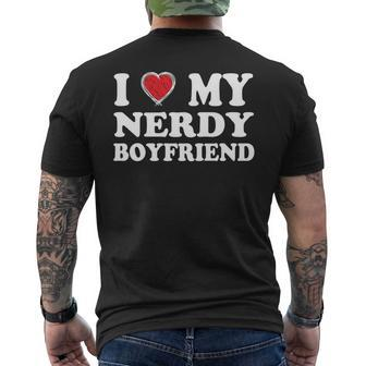 I Heart My Nerdy Boyfriend Valentines Day Gif Mens Back Print T-shirt - Seseable