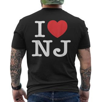 I Heart Nj Love New Jersey Men's T-shirt Back Print - Monsterry
