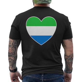 I Heart Sierra Leone Fun Sierra Leonean Flag Heart Men's T-shirt Back Print - Monsterry AU