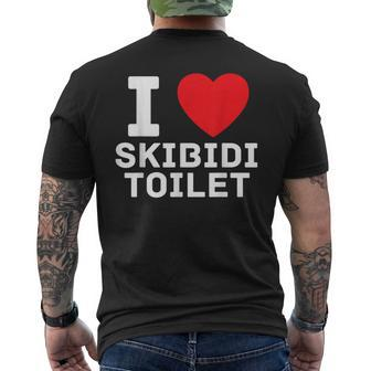 I Heart Skibidi Toilet I Love Skibidi Toilet Men's T-shirt Back Print - Seseable