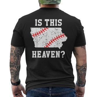 Is This Heaven Iowa Baseball Field T Play Ball Men's T-shirt Back Print - Monsterry UK