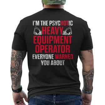 Heavy Equipment Operator Hot Driver Men's T-shirt Back Print | Mazezy
