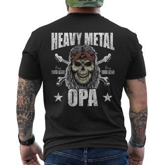 Heavy Metal Grandpa Grossvater Bester Metal Grandpa T-Shirt mit Rückendruck - Seseable