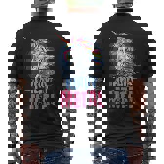 Heavy Metal Unicornio Música Heavy Metal Unicornio Irónico Camiseta Hombre Estampado Espalda - Regaloses