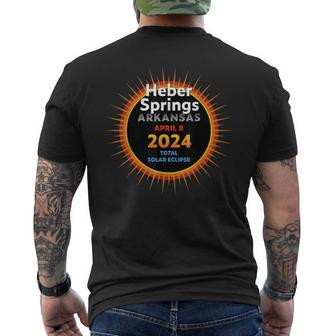 Heber Springs Arkansas Ar Total Solar Eclipse 2024 2 Men's T-shirt Back Print | Mazezy